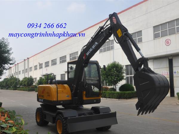 Máy xúc đào bánh lốp trung quốc gầu 0.28m3 hiệu WOLWA